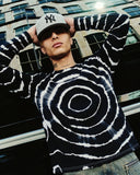 Spiral Tie-Dye Wool Blend Long Sleeve T-Shirt | Inflation Streetwear