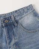Ripped Mid-Length Washed Denim Shorts | Inflation Streetwear INFLATION