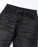 Distressed Rhinestone Ripped Baggy Jeans | Inflation Streetwear INFLATION