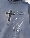 Graffiti Print Acid Washed Fleece Hoodies | Inflation Streetwear INFLATION