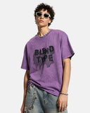 purple streetwear t shirt with front print