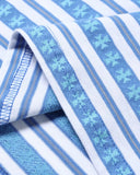 Cross Graphic Striped Polo Shirt | Inflation Streetwear