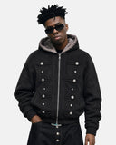 Faux Fur Hooded Bomber Jacket | Inflation Streetwear