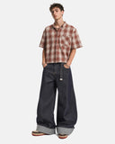 Embroidery Cuffed Barrel Jeans | Inflation Streetwear