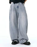 Acid Washed Distressed Barrel Jeans | Inflation Streetwear INFLATION