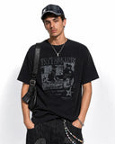 Distressed Graphic Waffle Tee | Inflation Streetwear INFLATION