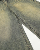 Distressed Washed Wide Leg Denim Jeans | Inflation Streetwear INFLATION