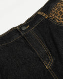 Leopard Pactchwork Embroidery Baggy Jeans | Inflation Streetwear INFLATION