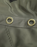 Faux Fur Grommet Hooded Bomber Jacket | Inflation Streetwear