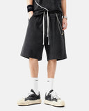 Double Waist Acid Wash Sweat Shorts | Inflation Streetwear