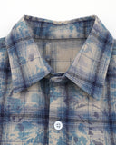 Tie-Dye Plaid Sequin Short-Sleeve Shirt | Inflation Streetwear INFLATION