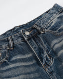 Whisker Wash Distressed Baggy Jeans | Inflation Streetwear INFLATION