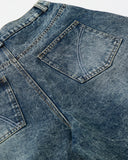Studded Washed Long Baggy Jorts | Inflation Streetwear INFLATION