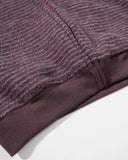 Fuzzy Stripe Boxy Zip Up Hoodie | Inflation Streetwear