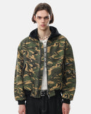 Camo Hooded Bomber Jacket | Inflation Streetwear