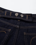 embroidered pocket raw denim jorts