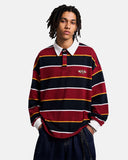 Retro Striped Rugby Polo Shirt | Inflation Streetwear