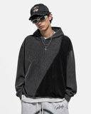 Washed Waffle Boxy Quarter Zip Hoodie | Inflation Streetwear