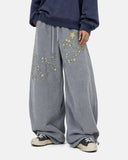 Washed Embroidered Star Barrel Sweatpants | Inflation Streetwear