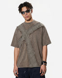 Deconstructed Cross Washed T-Shirt | Inflation Streetwear INFLATION