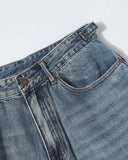 Distressed Baggy Jorts with Adjustable Waist Tabs | Inflation Streetwear INFLATION