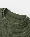 Waffle Boxy Long Sleeve T-Shirt | Inflation Streetwear