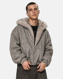 Leopard Faux Fur Lined Bomber Jacket | Inflation Streetwear