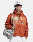 Distressed Star Boxy Zip Up Hoodie | Inflation Streetwear