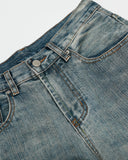 Bamboo Weave Distressed Baggy Jeans | Inflation Streetwear INFLATION