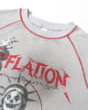 Distressed Graphic Waffle T-Shirt | Inflation Streetwear