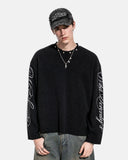 Script Washed Studded Boxy Waffle T-Shirt | Inflation Streetwear