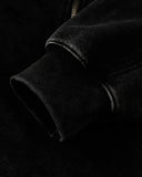 Dirty Washed Studded Boxy Zip Up Hoodie | Inflation Streetwear