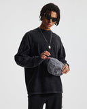 Distressed Aicd Wash Oversized  Long Sleeve Tees | Inflation Streetwear INFLATION