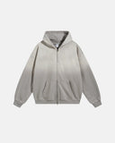 INFLATION Monkey Wash French Terry Zip Up Hoodies INFLATION