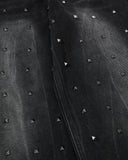 Studded Vintage Washed Wide Leg Jeans | Inflation Streetwear