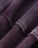 Washed Colorblock Boxy Zip Up Hoodie | Inflation Streetwear