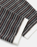contrast rib cuff detail on striped long sleeve t shirt