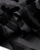 charcoal camo waffle fabric texture close up