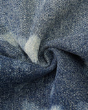blue washed denim texture close up