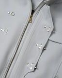 Metal Clasp Hooded Bomber Jacket | Inflation Streetwear