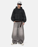 Washed Fleece Boxy Hoodie | Inflation Streetwear