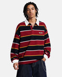 Retro Striped Rugby Polo Shirt | Inflation Streetwear