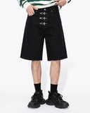 minimalist streetwear denim shorts