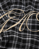 Lettering Embroidery Plaid Shirts | Inflation Streetwear INFLATION