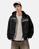 Camo Script Graphic Cropped Hoodie | Inflation Streetwear