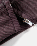 Fuzzy Stripe Boxy Zip Up Hoodie | Inflation Streetwear