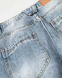 Acid Washed Whisker Clasp Barrel Jeans | Inflation Streetwear INFLATION