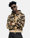 Camo Rhinestone Mega Zip Cropped Hoodie | Inflation Streetwear