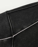 Washed Reflective Piping Boxy Hoodie | Inflation Streetwear