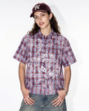 Devil Embroidered Plaid Shirt | Inflation Streetwear INFLATION